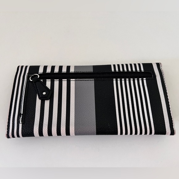 Vera Bradley |Black and White Striped Wallet |Slim |Trifold - Picture 2 of 5
